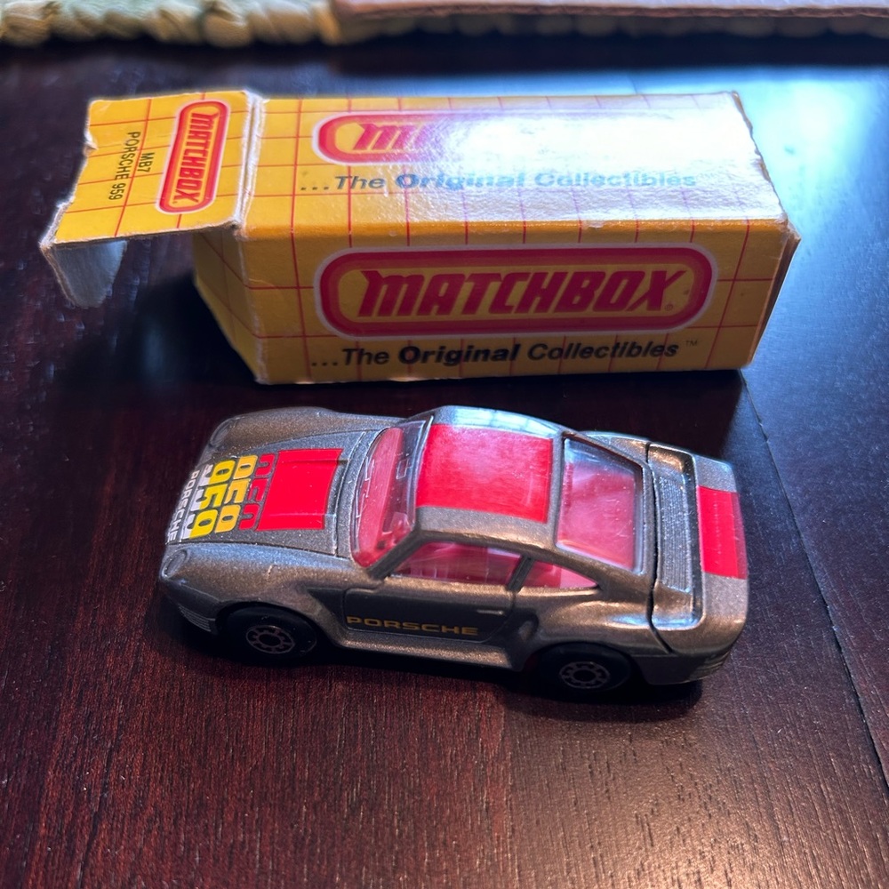 Vintage matchbox car Porsche 959 from 1986 matchbox 959 Porsche
